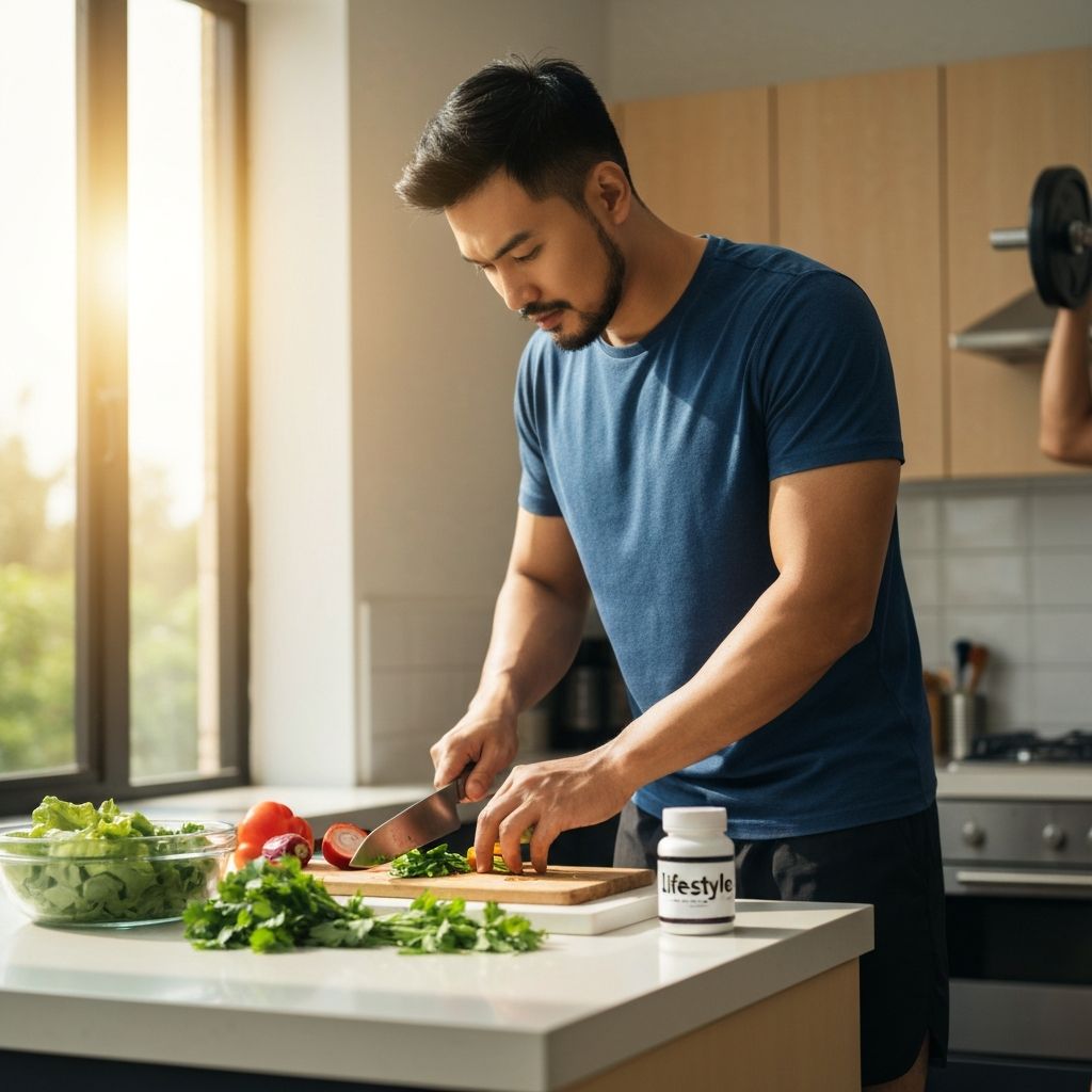 Person engaged in healthy daily activities
